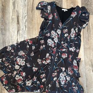 Floral Ruffle Sleeve Dress